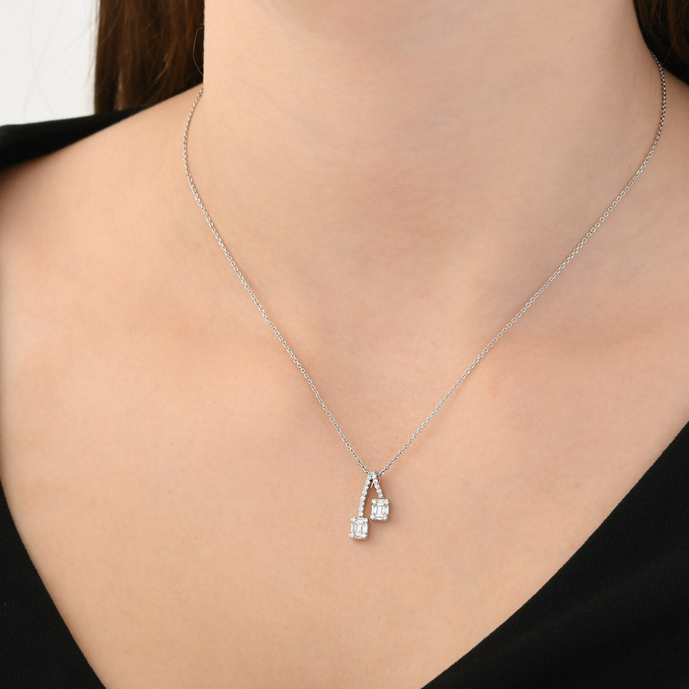 Baguette Diamond Necklace