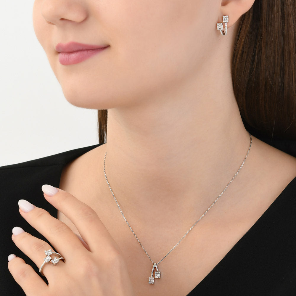 Baguette Diamond Necklace