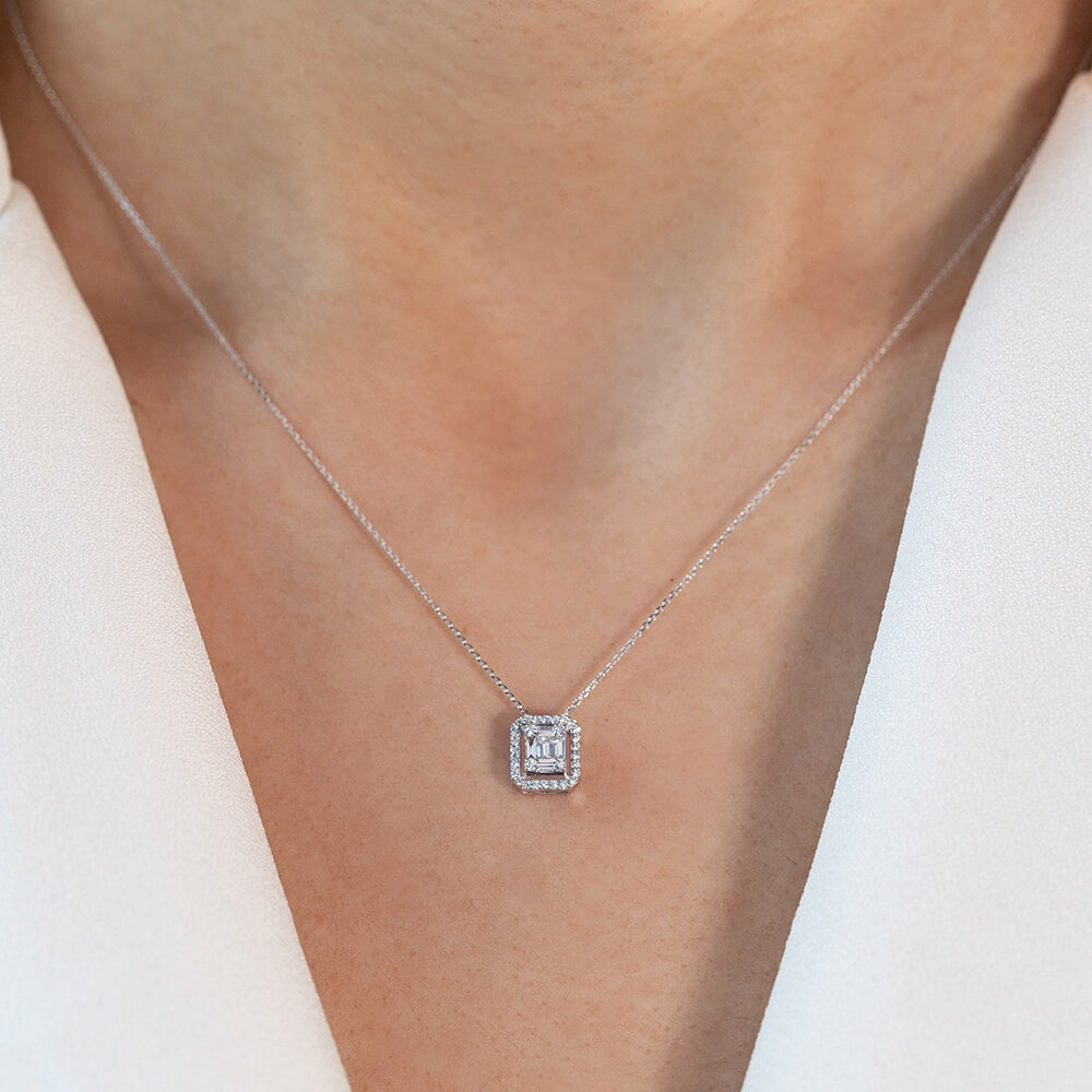 Baguette Diamond Necklace