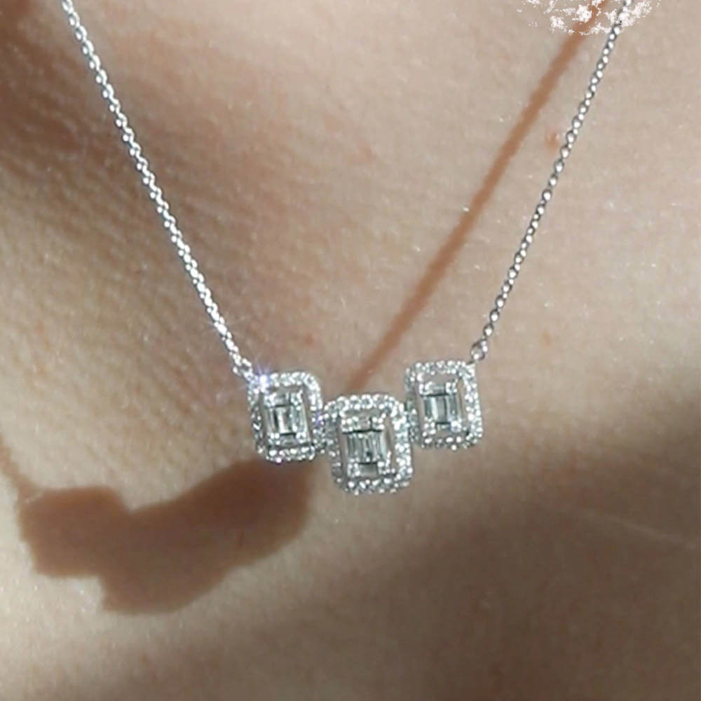 Baguette Diamond Necklace
