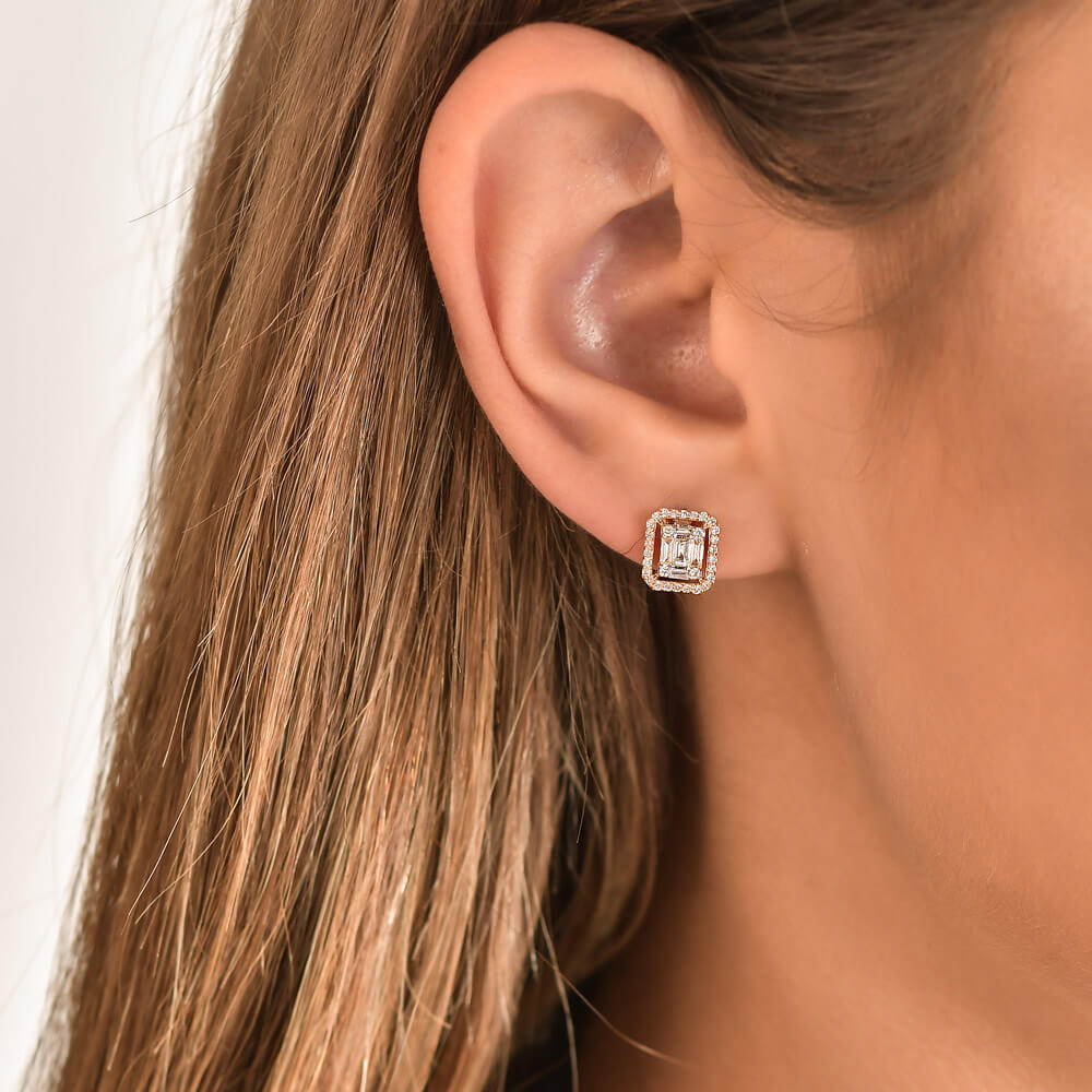 Baguette Diamond Earrings