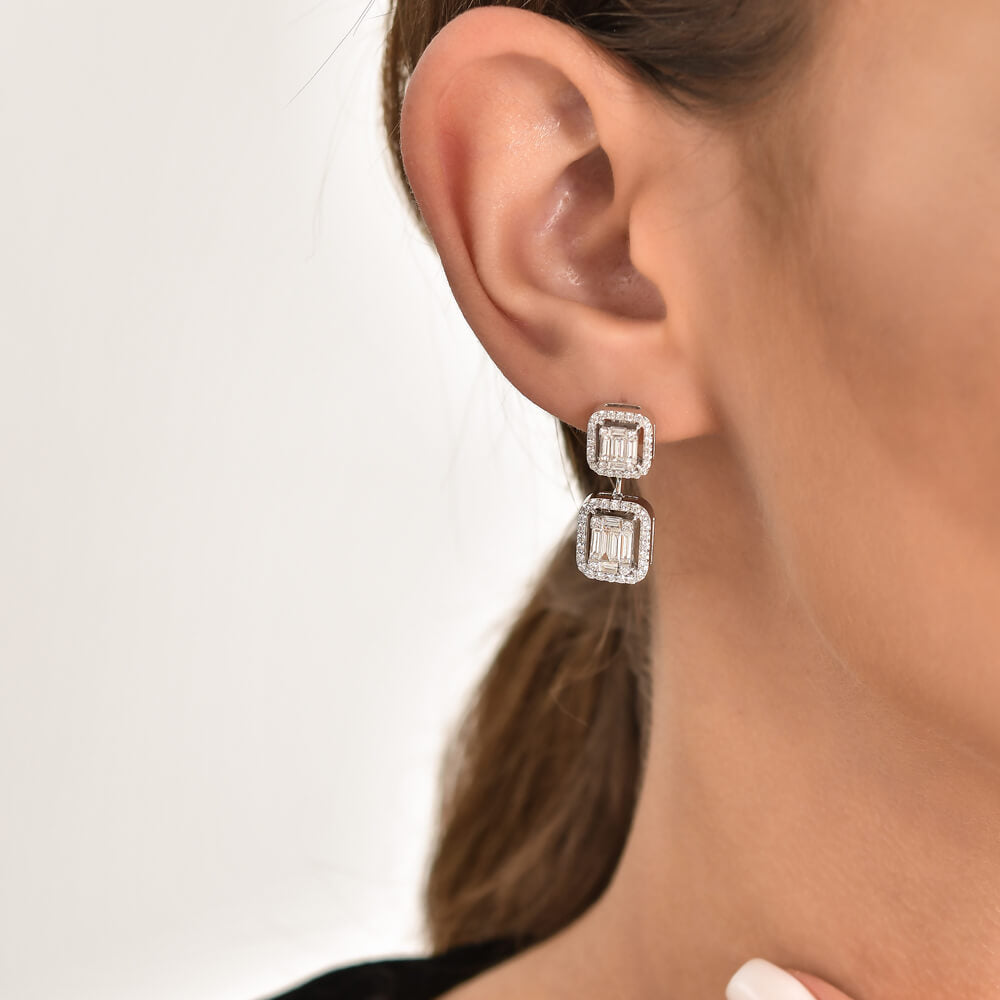 Baguette Diamond Earrings