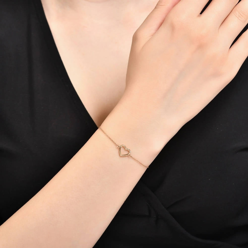 Heart Diamond Bracelet