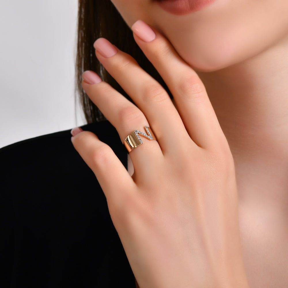 Diamond Initial Ring N