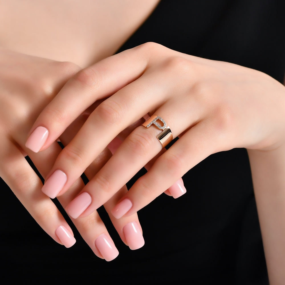 Diamond Initial Ring P