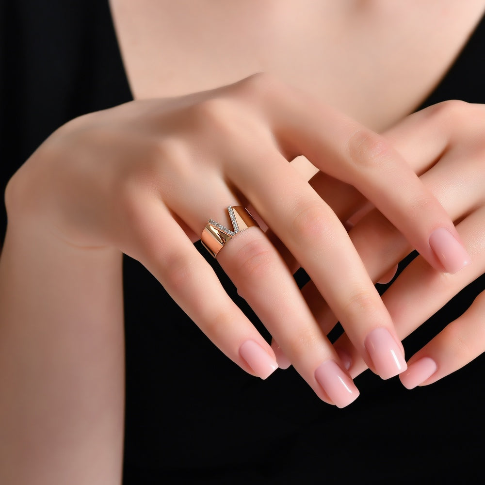 Diamond Initial Ring V