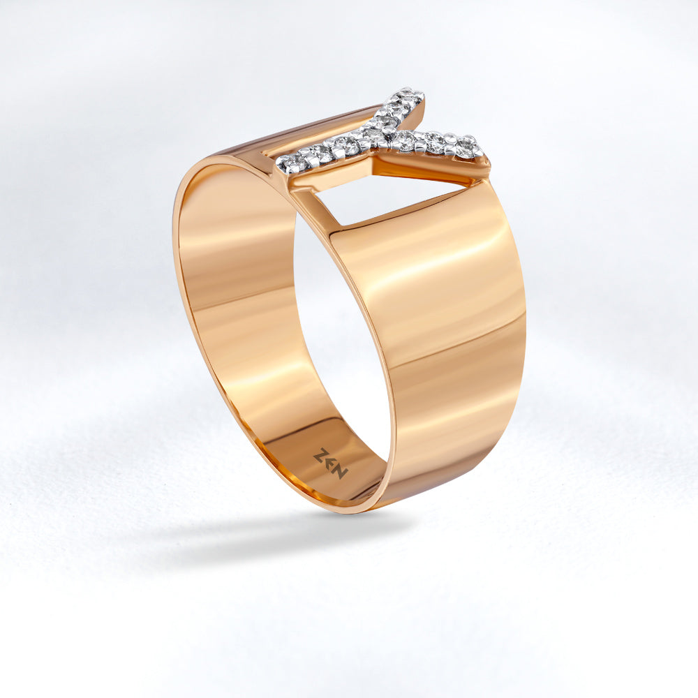 Diamond Initial Ring Y