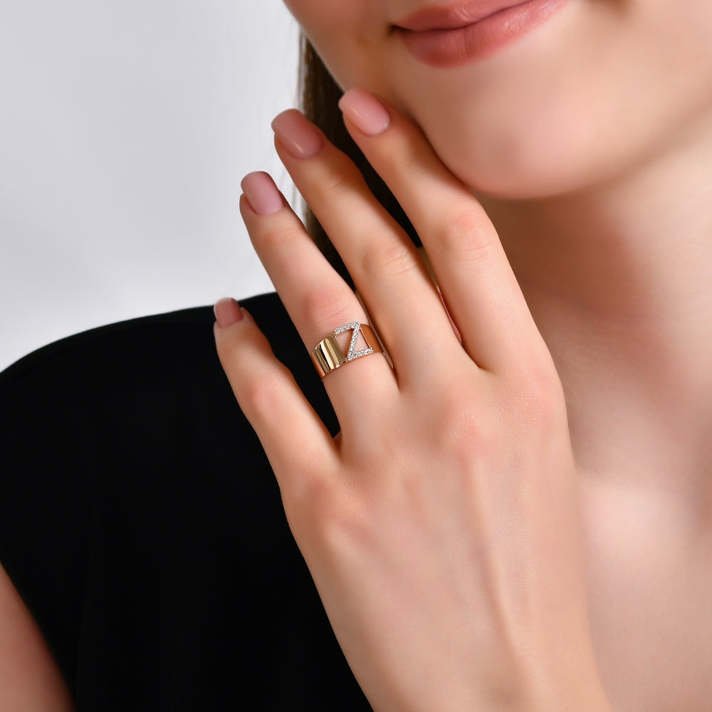 Diamond Initial Ring Z