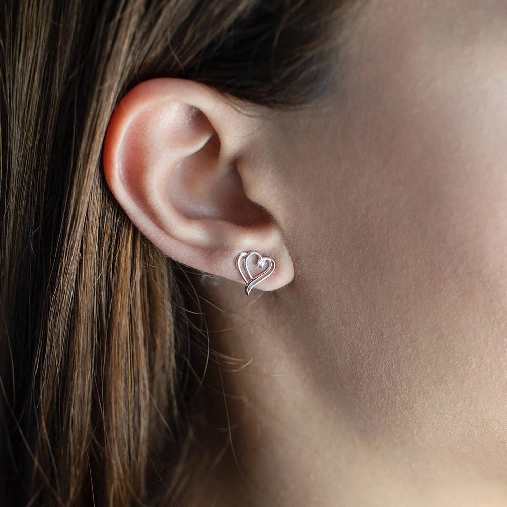 Heart Diamond Earrings