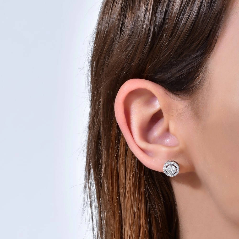Design Diamond Stud Earrings