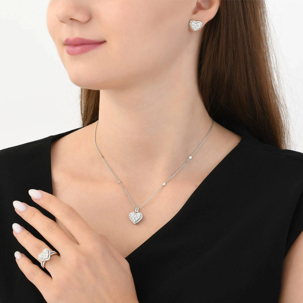 Heart Diamond Earrings