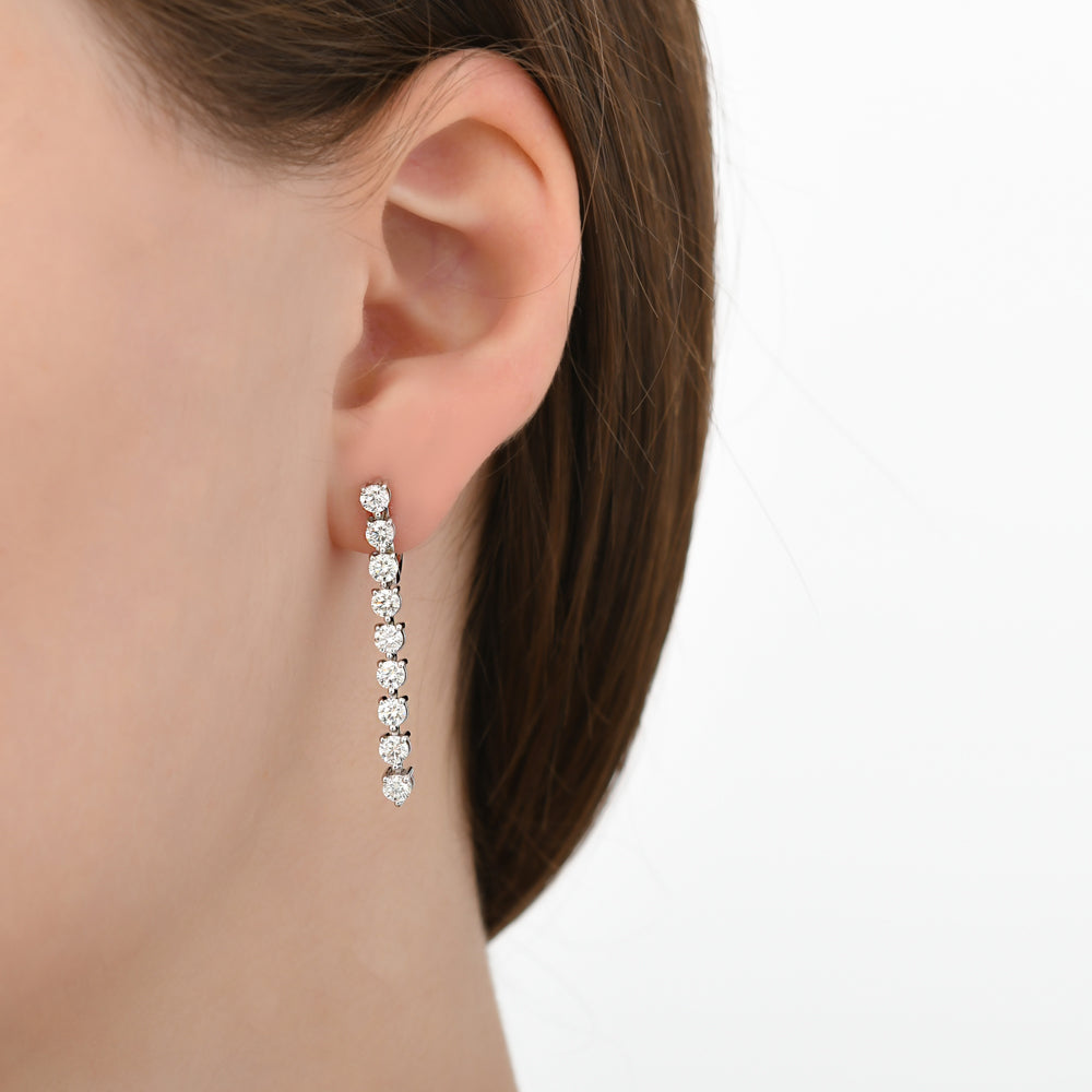 Diamond Tennis Earrings