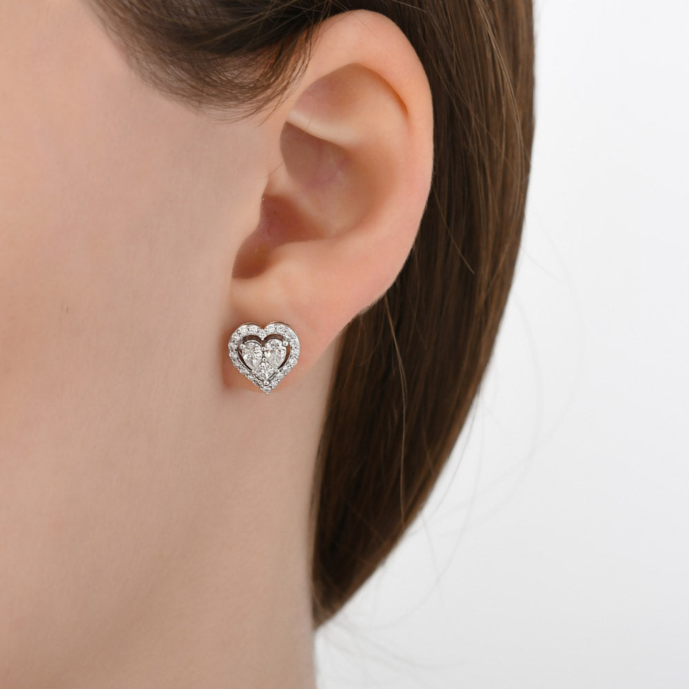 Heart Diamond Earrings