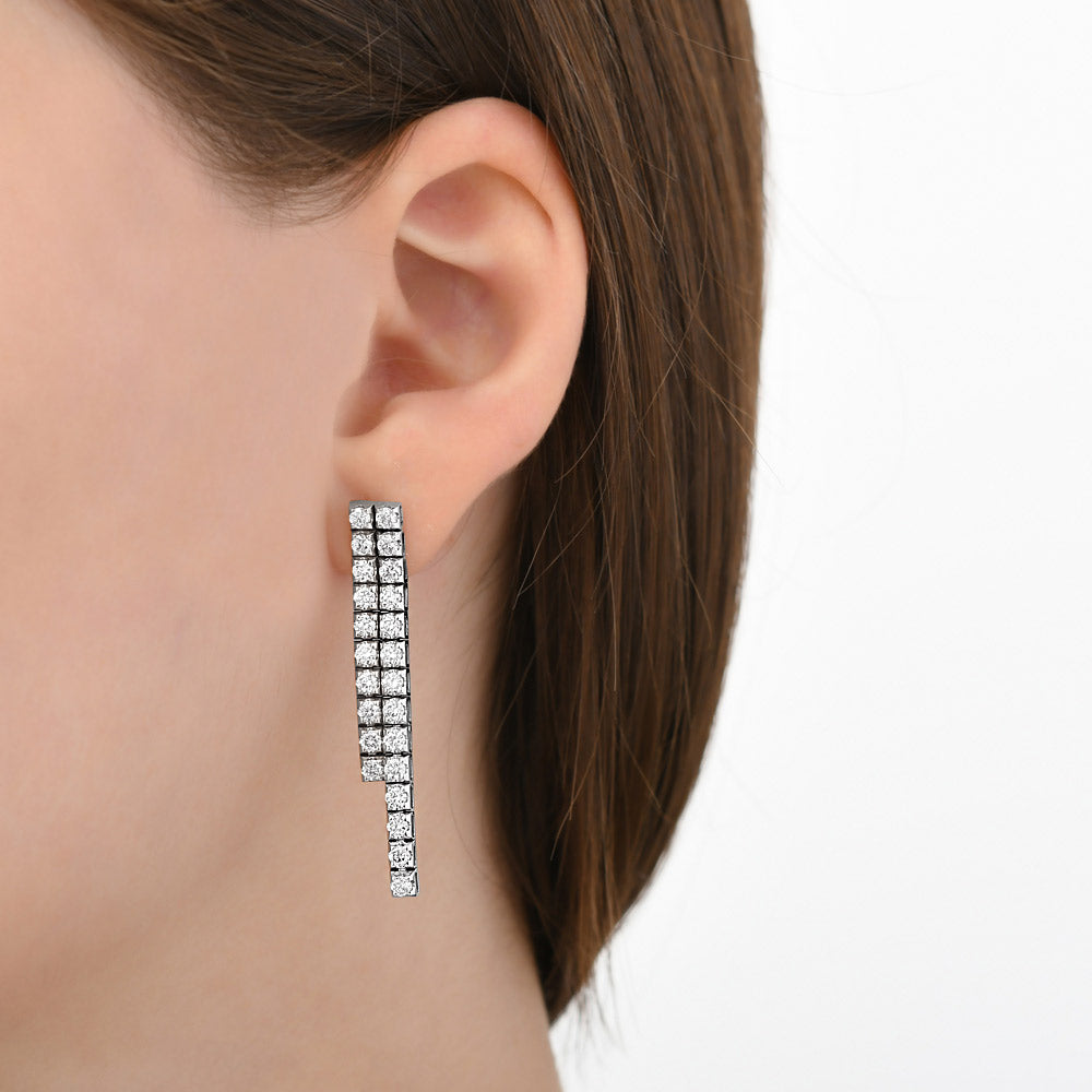Diamond Tennis Earrings