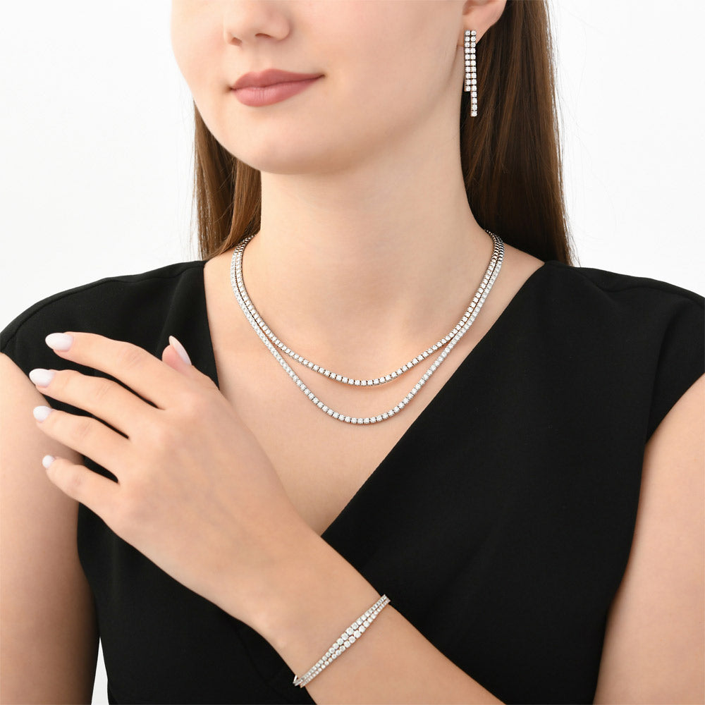 Diamond Tennis Earrings