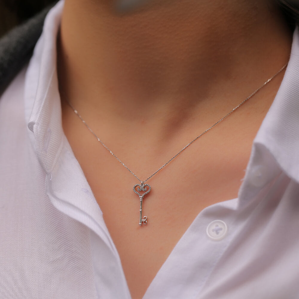 Luck Key Diamond Necklace