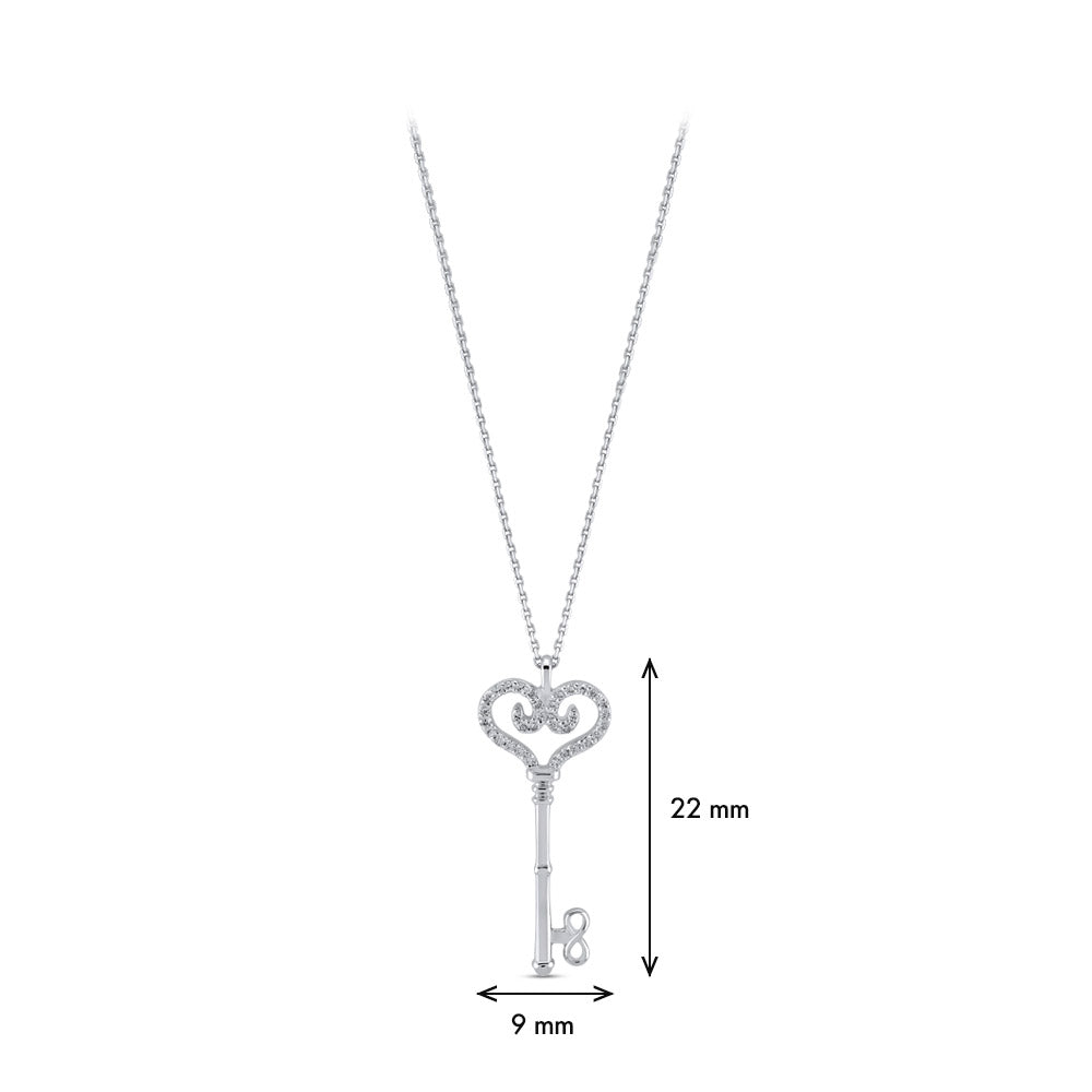 Luck Key Diamond Necklace