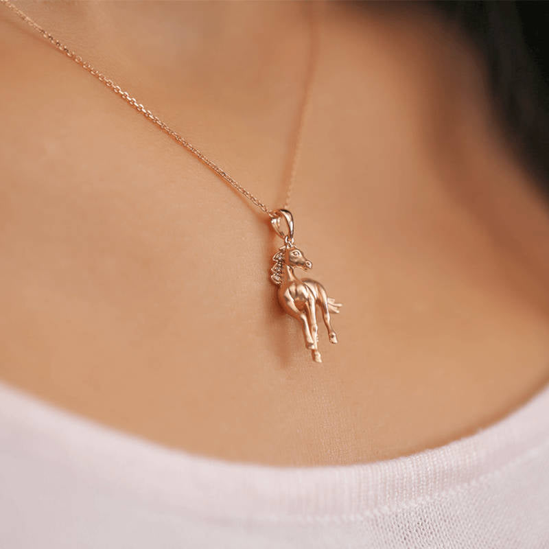 Horse Diamond Necklace