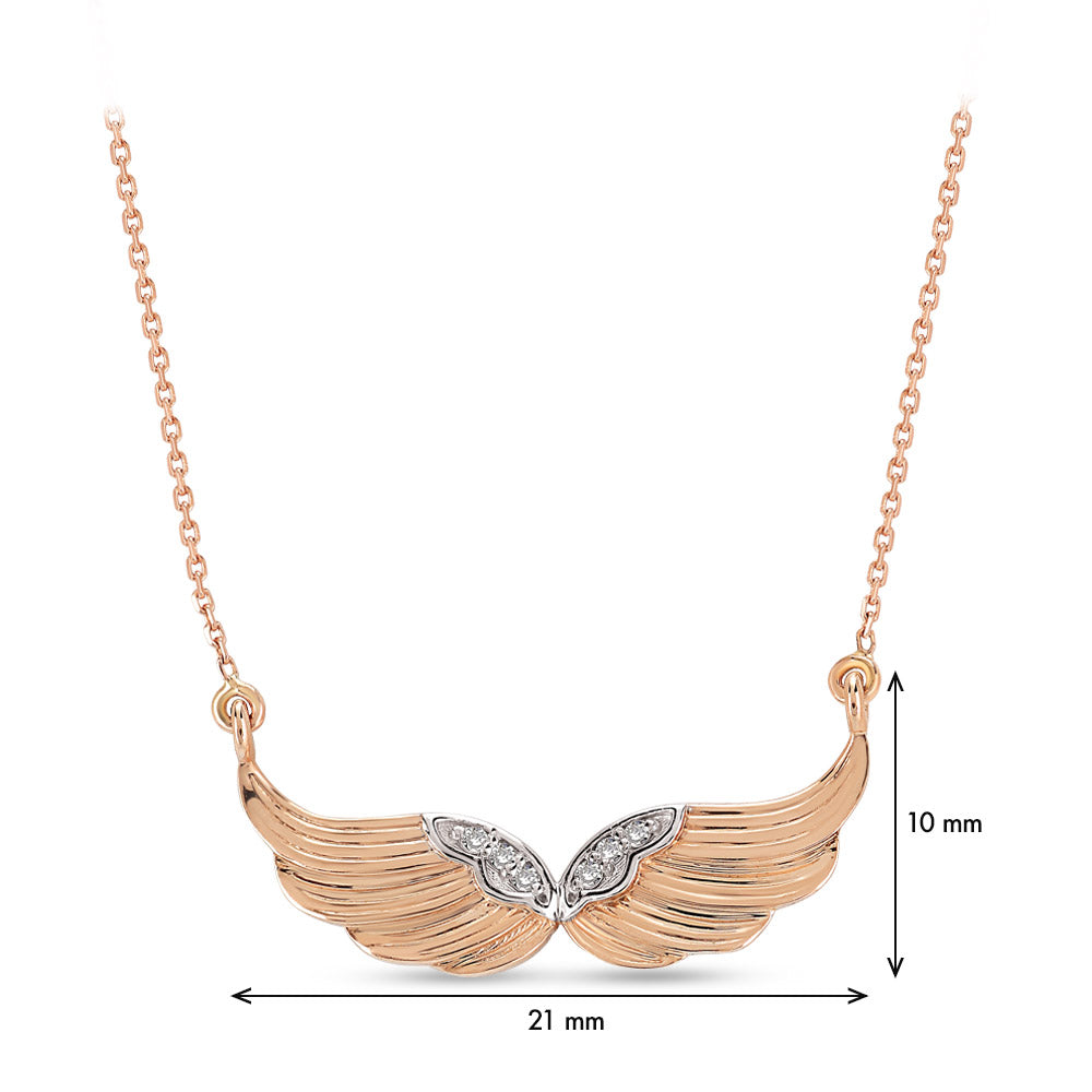Angel Wing Diamond Necklace