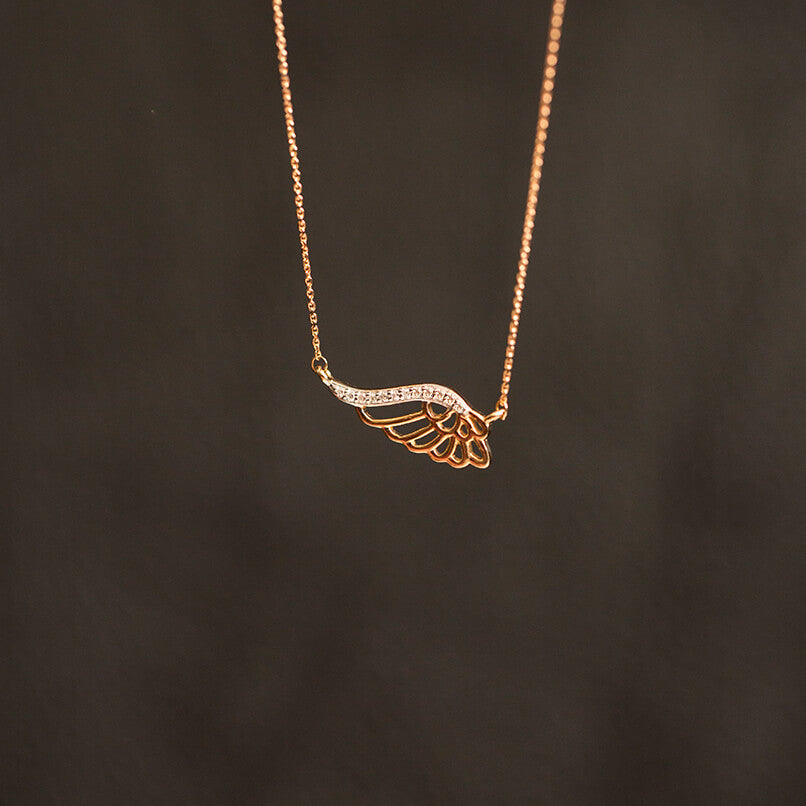 Angel Wing Diamond Necklace