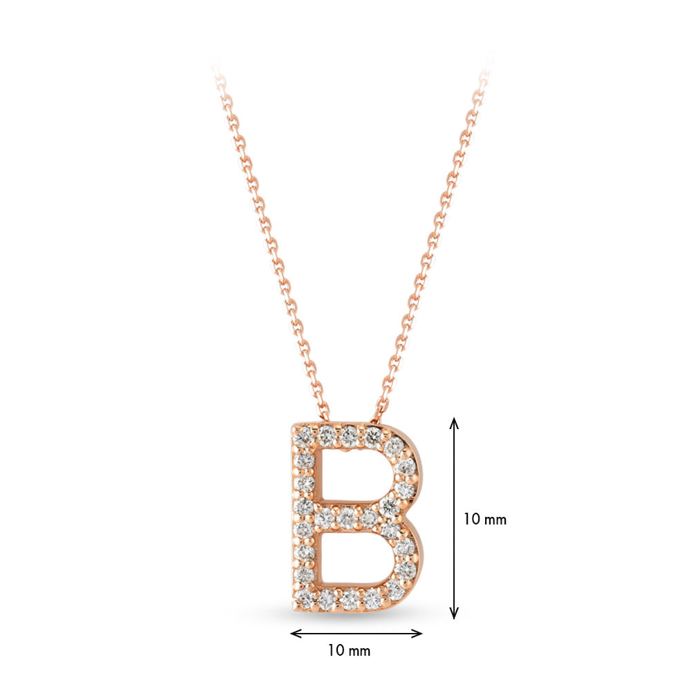 Diamond Initial Necklace B