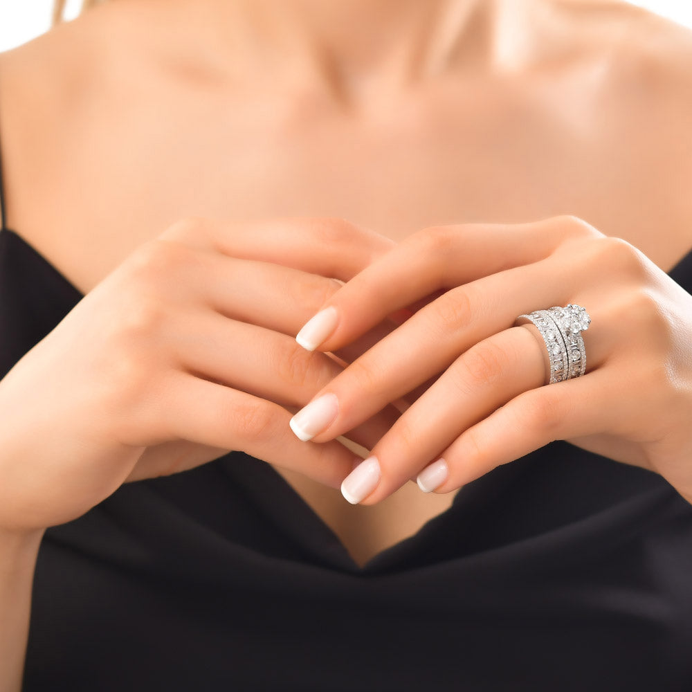 Twins Diamond Engagement Ring
