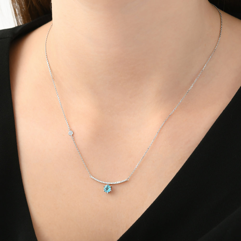 Blue Topaz Necklace