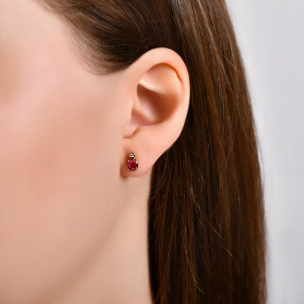 Ruby Stud Earrings