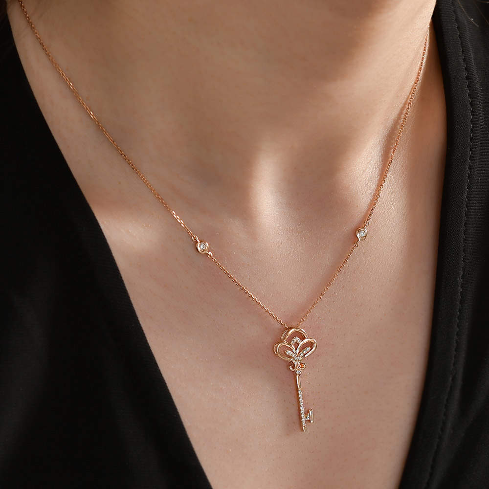 Luck Key Diamond Necklace