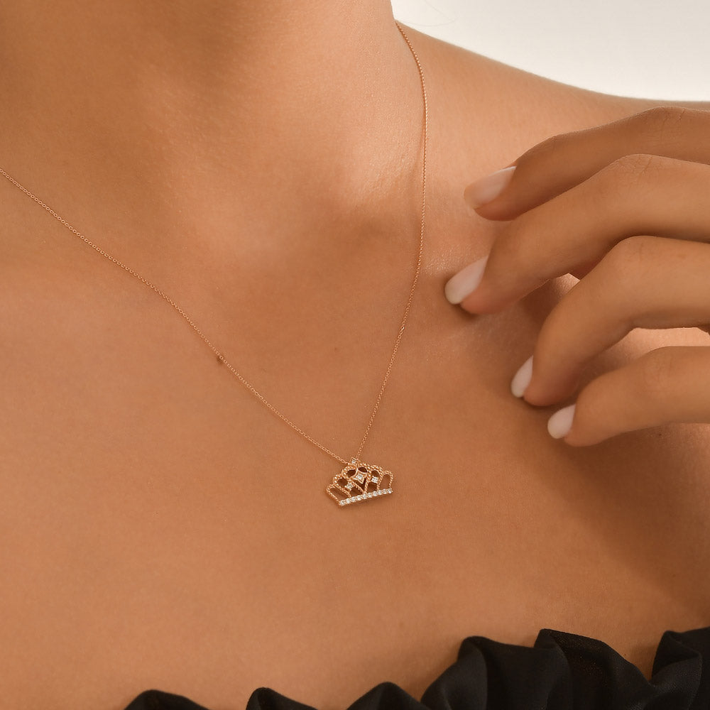 Crown Diamond Necklace