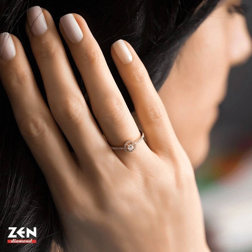 Halo Diamond Engagement Ring