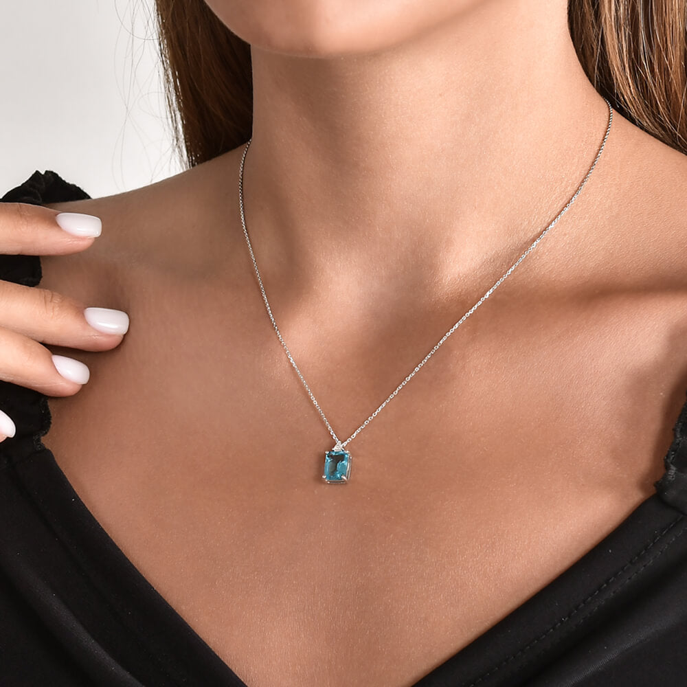Blue Topaz Necklace