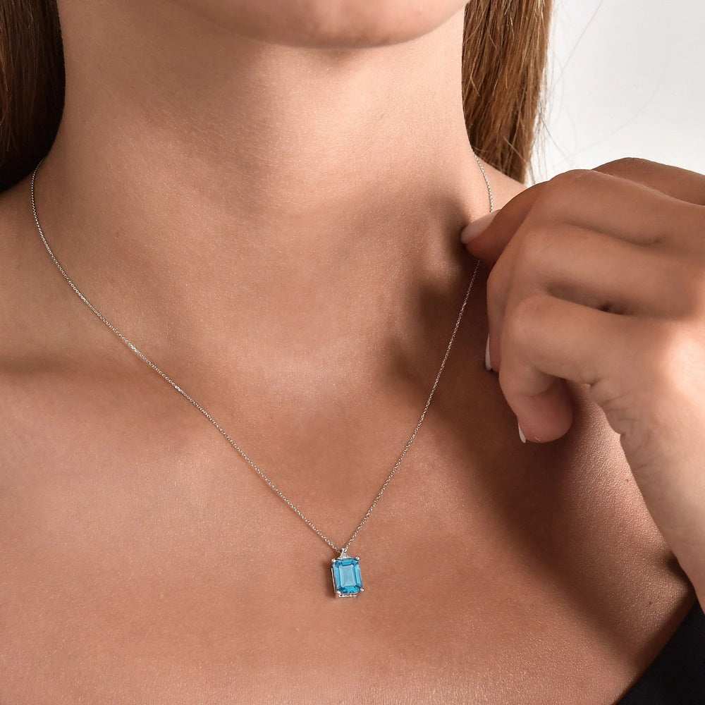 Blue Topaz Necklace