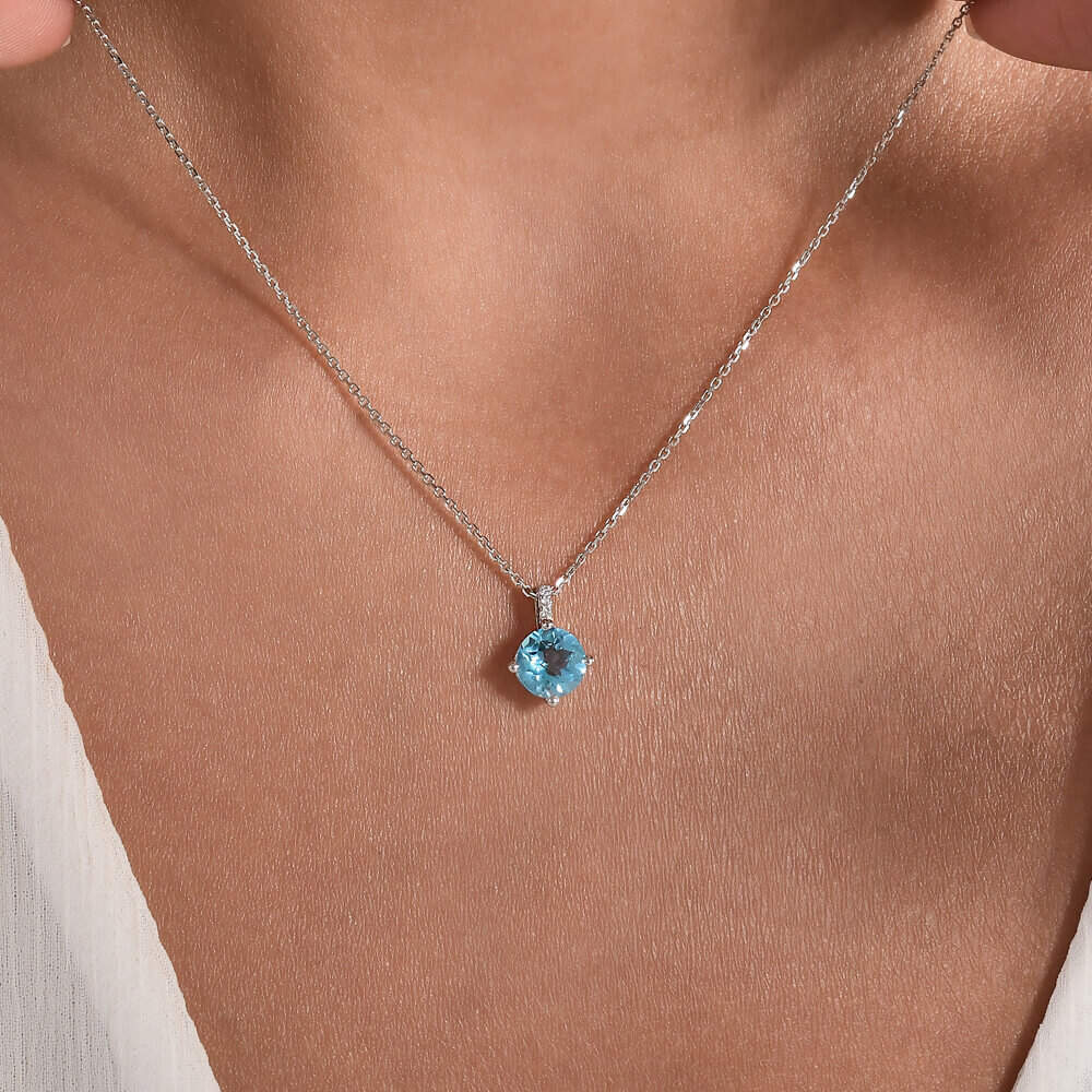 Blue Topaz Necklace