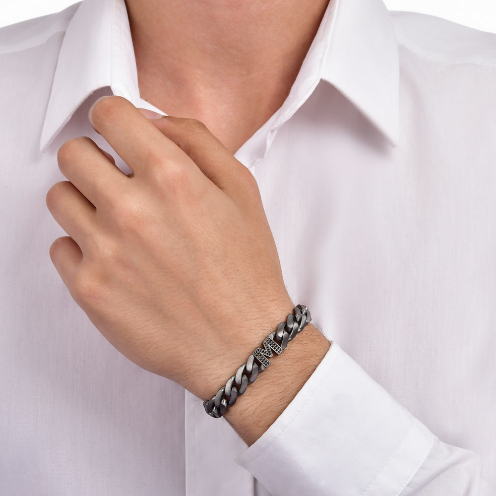 Diamond Initial Bracelet M