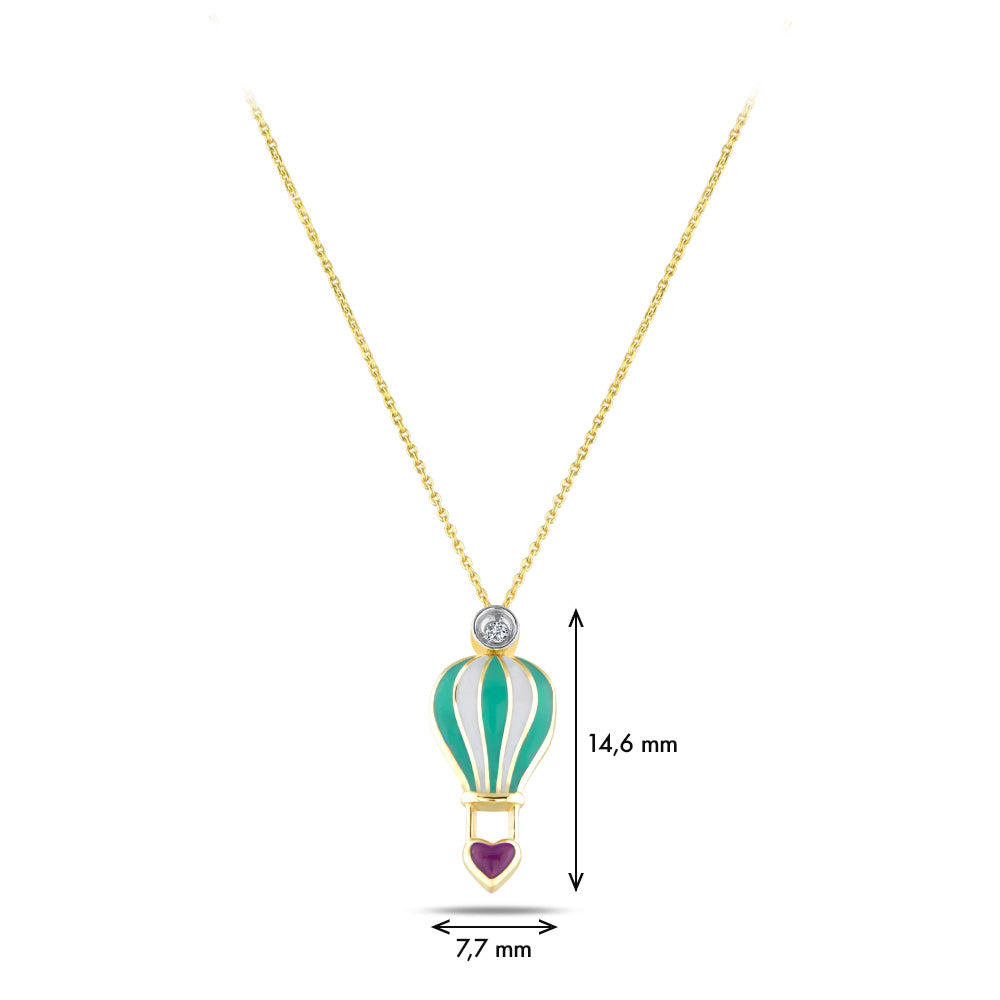 Kids Hot Air Balloon Necklace