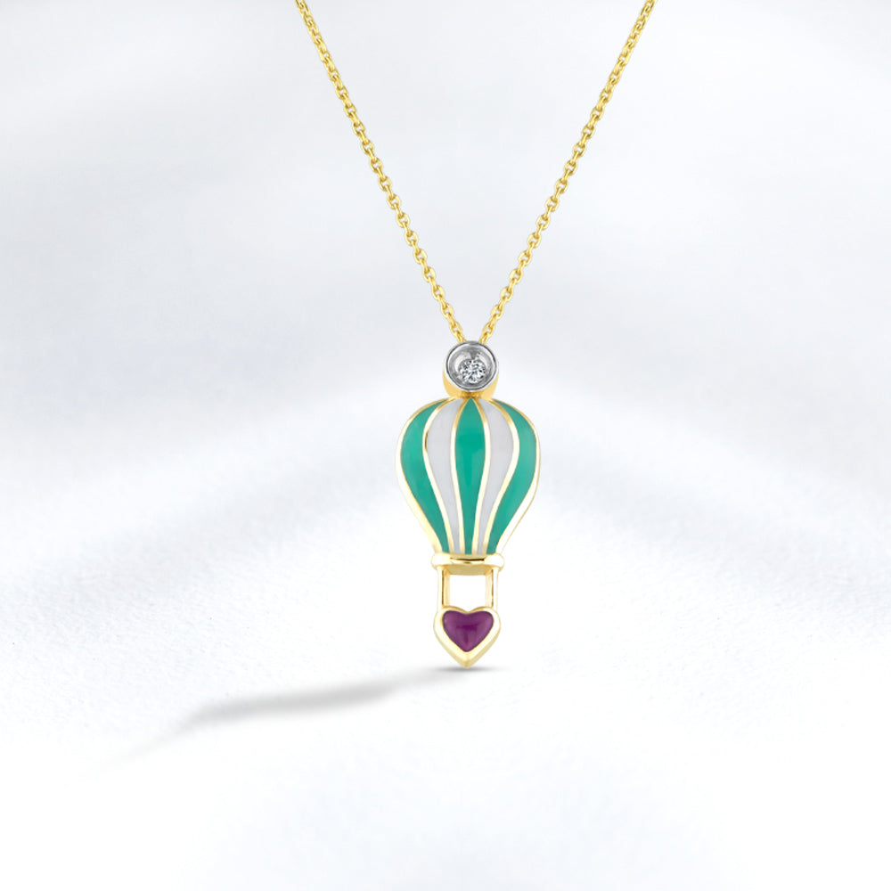 Kids Hot Air Balloon Necklace