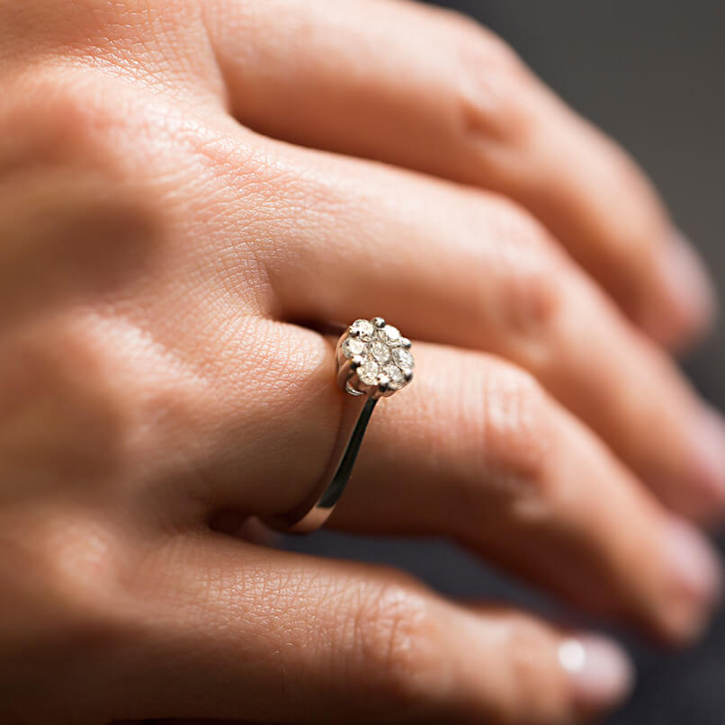 Halo Diamond Ring