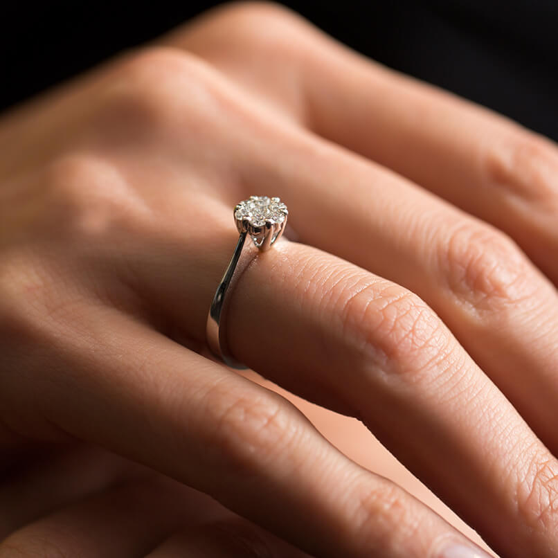 Halo Diamond Ring