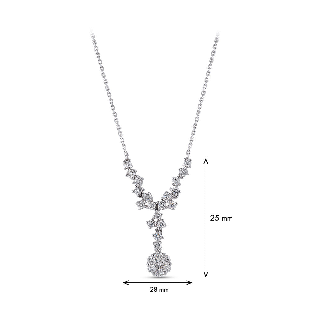 Halo Diamond Necklace