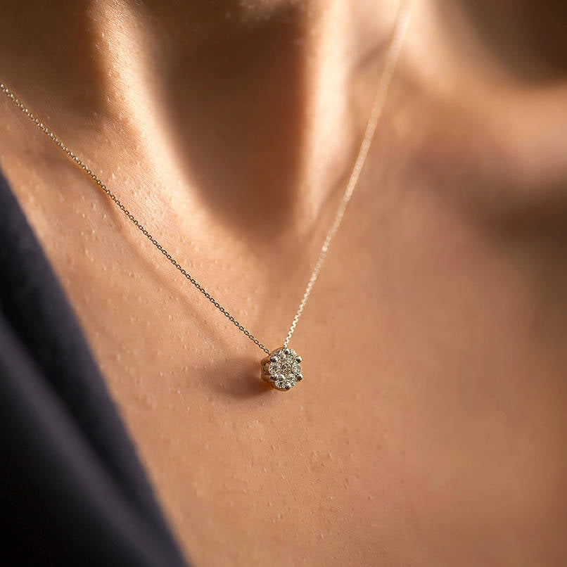 Halo Diamond Necklace