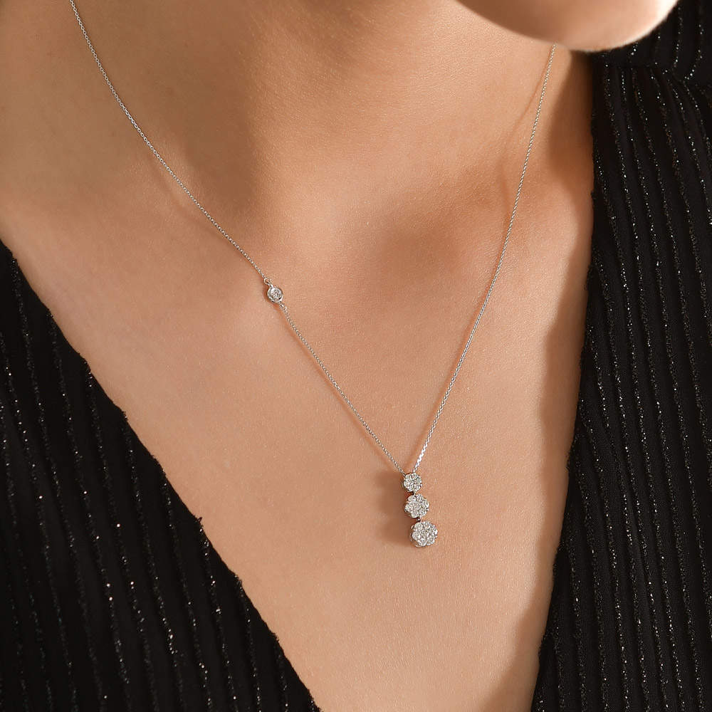 Halo Diamond Necklace