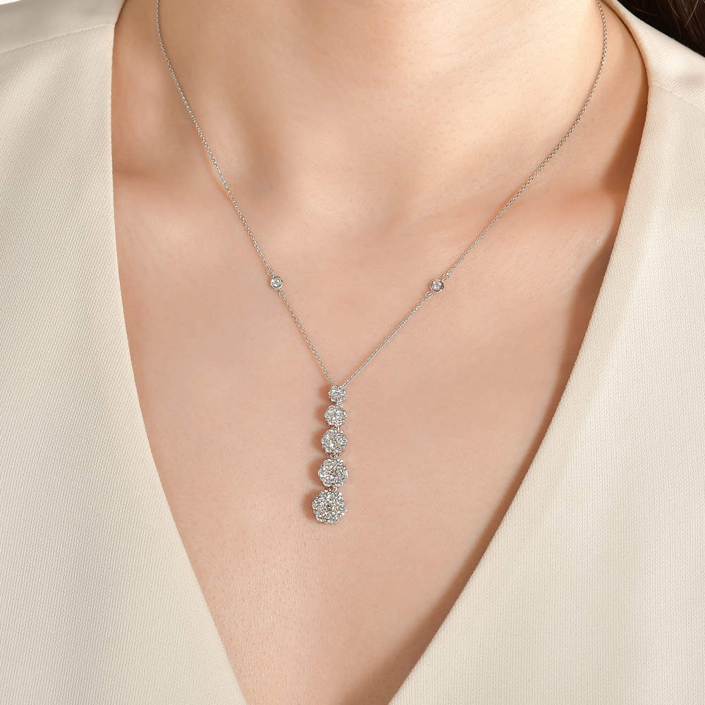 Halo Diamond Necklace