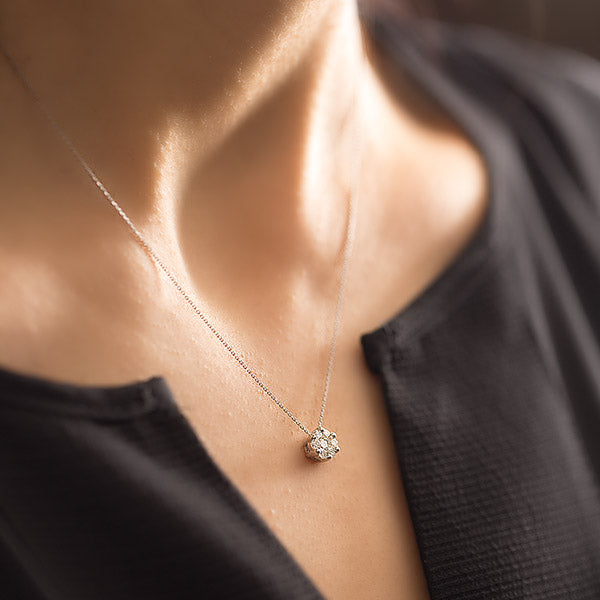 Halo Diamond Necklace