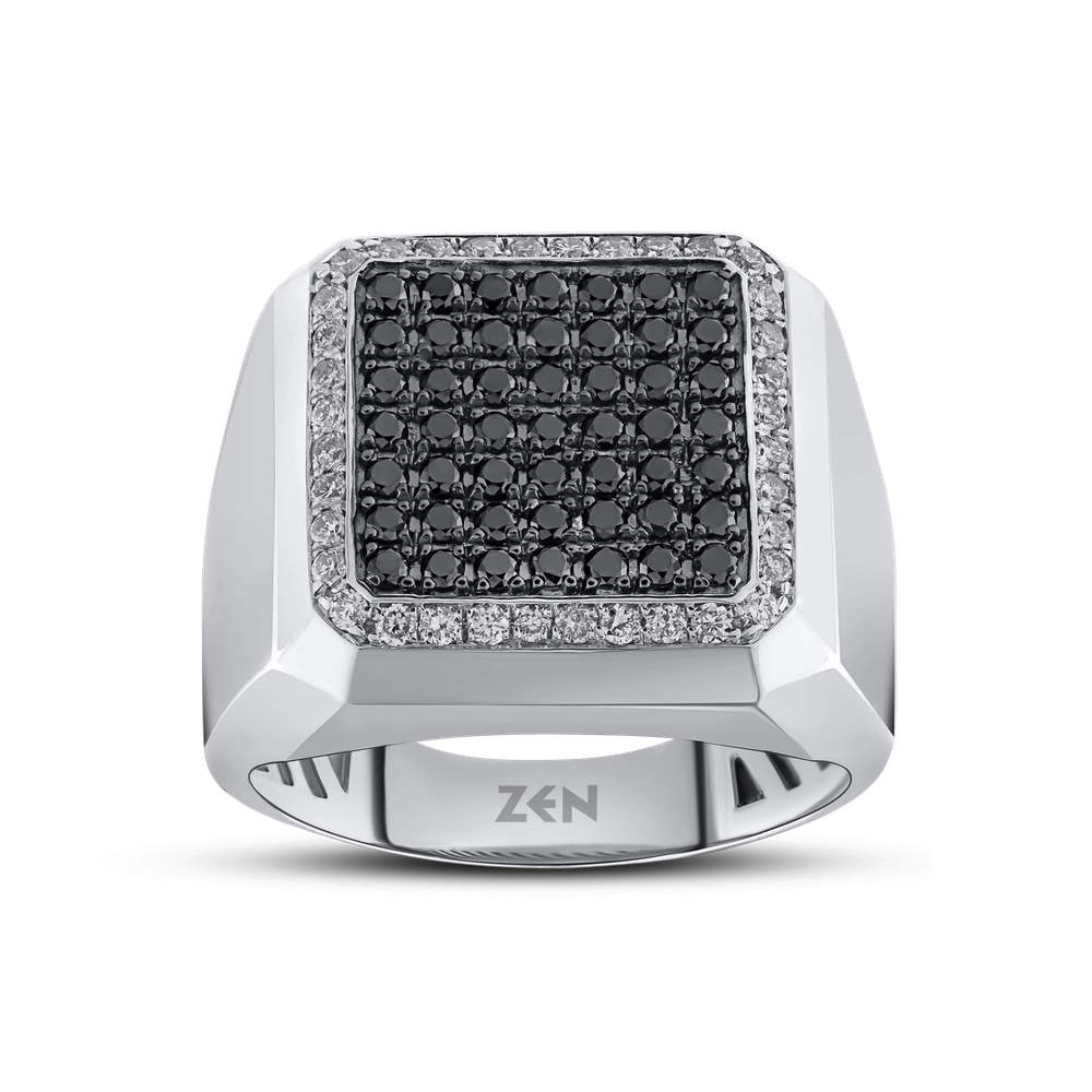 Men Silver Diamond Ring