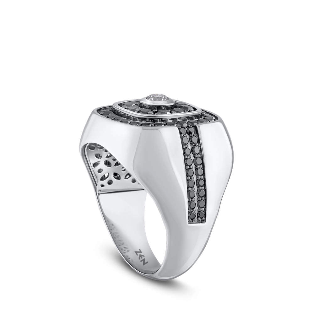 Men Silver Diamond Ring