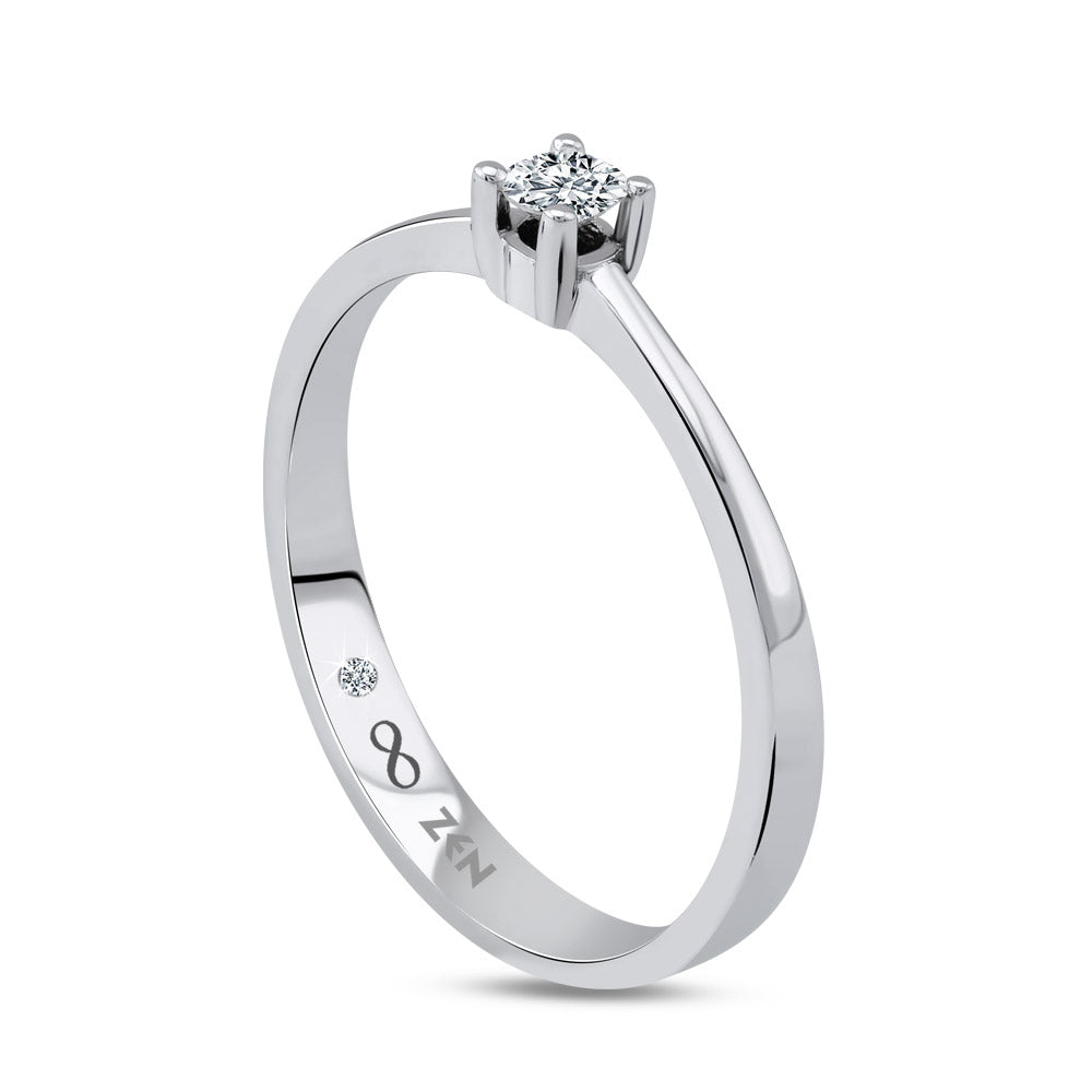 Solitaire Diamond Engagement Ring