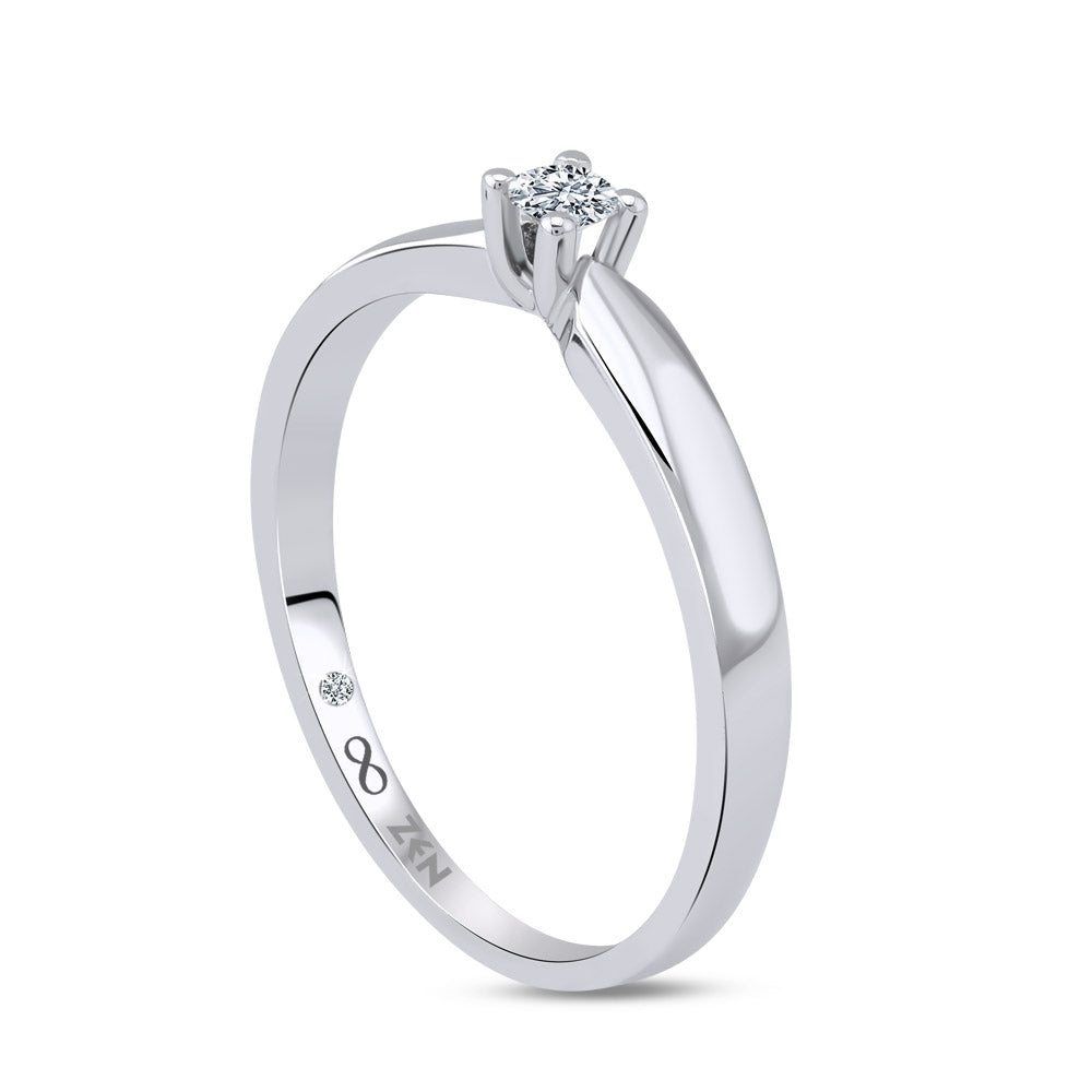 Solitaire Diamond Engagement Ring