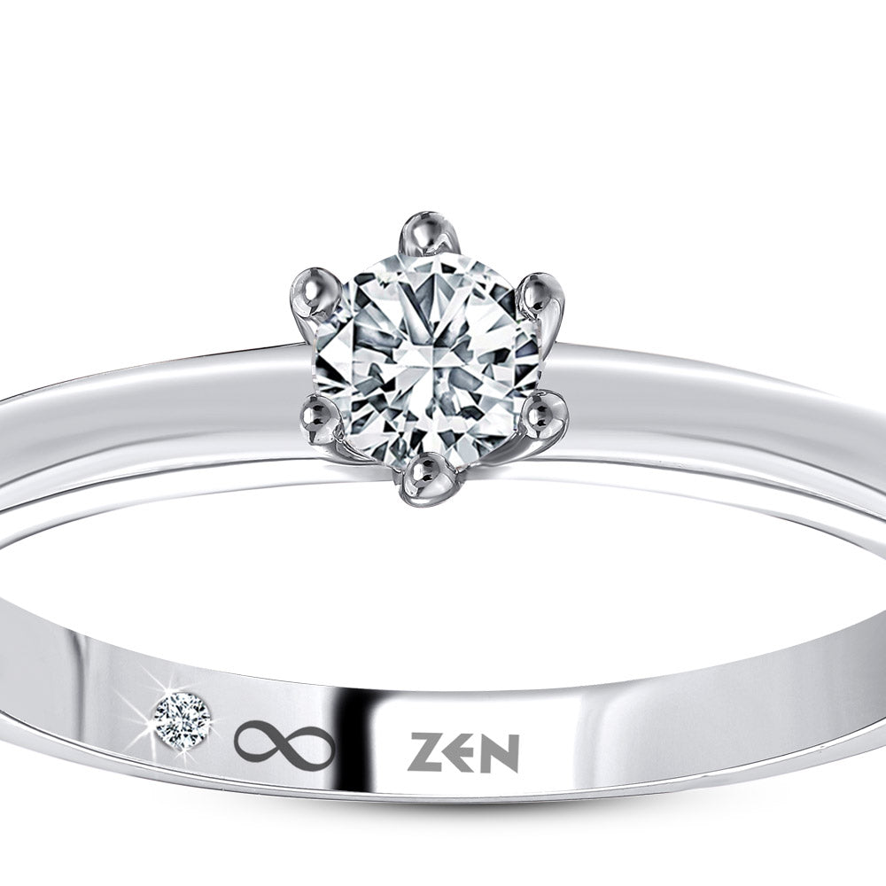 Solitaire Diamond Engagement Ring