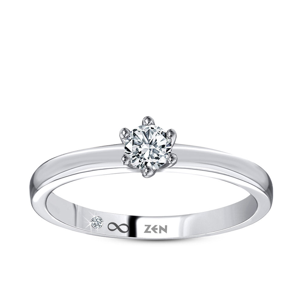 Solitaire Diamond Engagement Ring